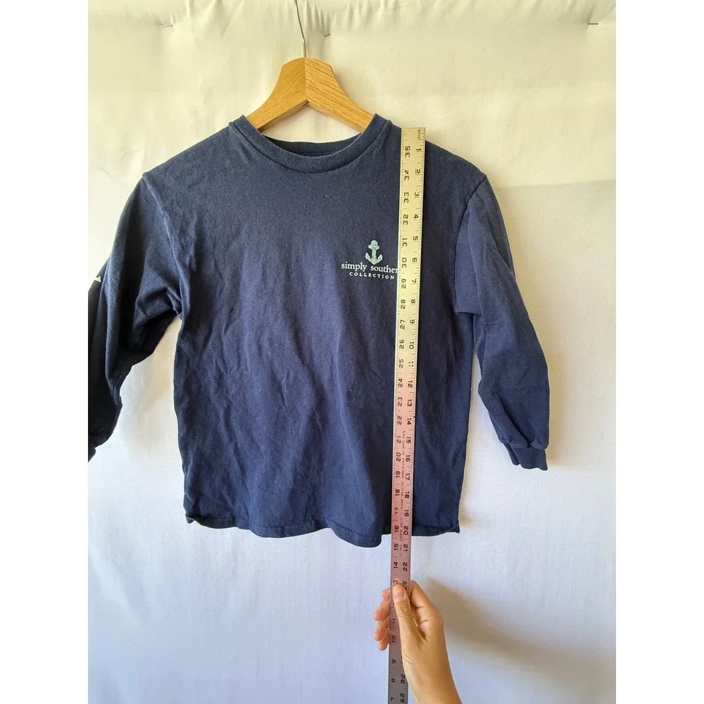 Simply Southern Kids Navy‎ Blue Hope Anchors The Soul Long Sleeve Tee Shirt YM